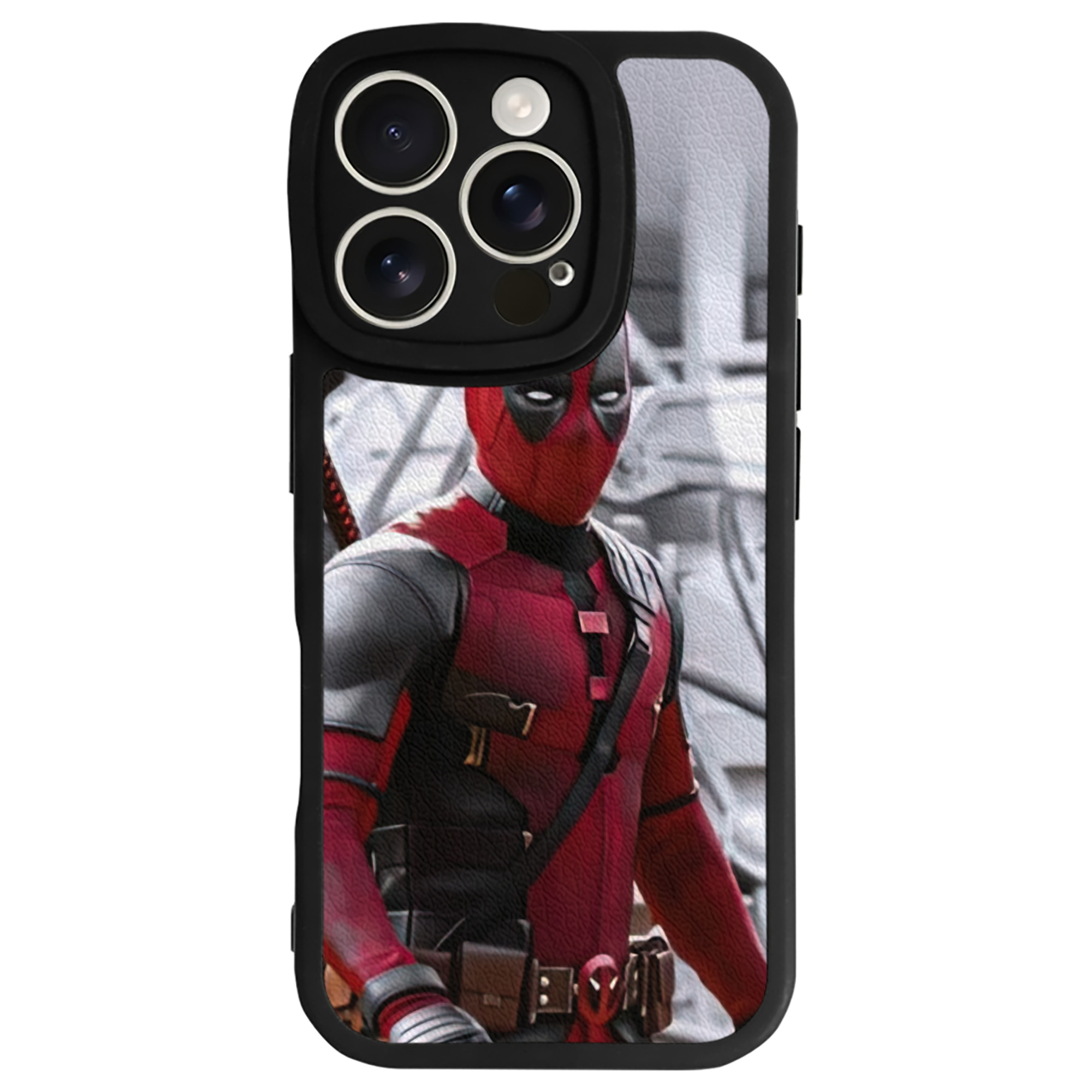 （画像用） Deadpool デッドプール 【iPhone 16シリーズ対応】シリコンスマホケース（レザー調） 材質：シリコン